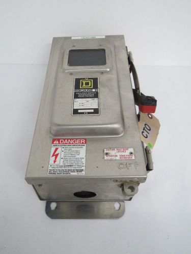 Square d ch362ds 60a amp 600v-ac 3p stainless fusible disconnect switch b441848 for sale