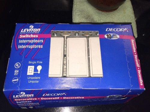Leviton Switches Single Pole Decora 10 Pack