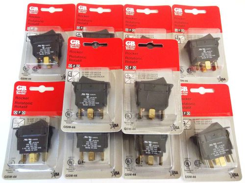 10 GB SNAP IN POWER ROCKER TOGGLE SWITCH SWITCHES 20 AMP ON OFF ON GSW-44 ~USA~