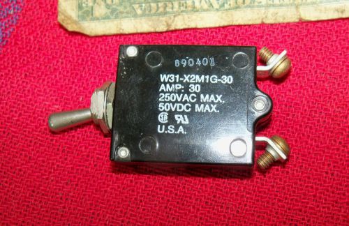 Potter &amp; Brumfield W31-X2M1G-30 30 Amp 250V AC 50V DC Toggle Switch 220 breaker