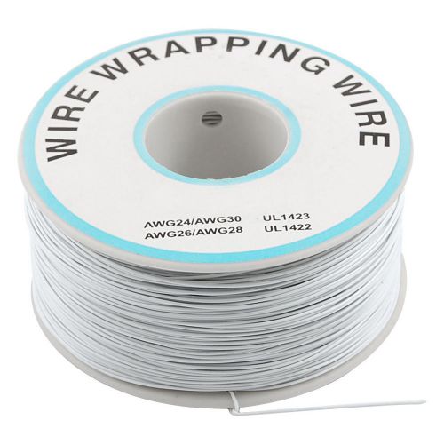 305M White PVC Coated TIn Plated CopPer Wire- 30AWG Cable Roll Xmas Gift