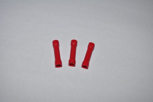 500PC BUTT SPLICE CRIMP CONNECTORS RED 22-18 AWG BV-1