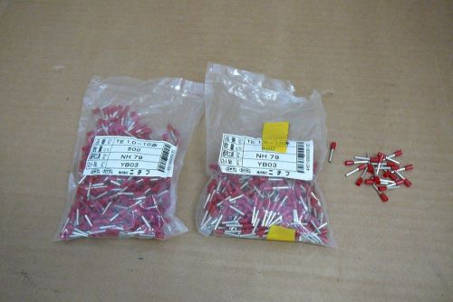 Quantity 975) TE 1.0-10 New In Box NTM Nichifu Red Single Wire End Crimp Type