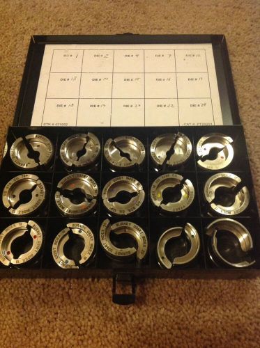 Burndy 15 piece u style stainless steel crimping die set for copper used for sale