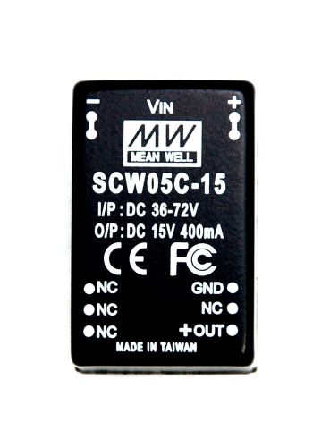10pc scw05c-15 dc to dc converter vin=48v vout=15v iout=400ma pout=6w mean well for sale