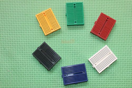 6pcs colourful solderless prototype breadboard 170 tie-points for arduino shield for sale
