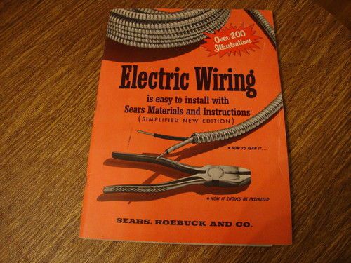 Electric Wiring Manual by Sears, Roebuck and Co. 1955