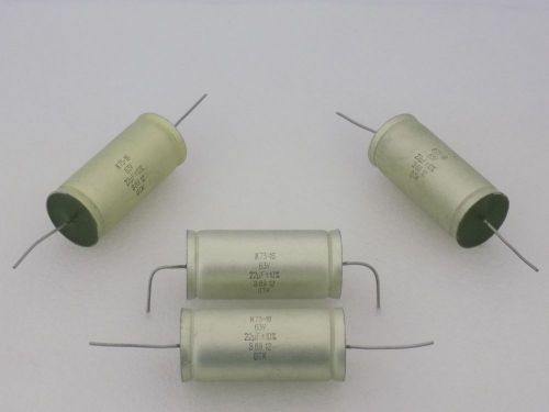 4x K73-16 --( 22uF 10% , 63V )--  PETP Capacitors Polyethylene-Terephthalate NOS