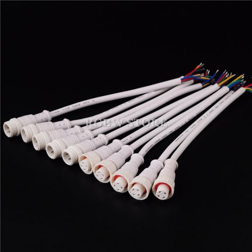 50 pairs 4 Core 4pin,White,Engineering Plastics,PBT,waterproof IP67,led connctor