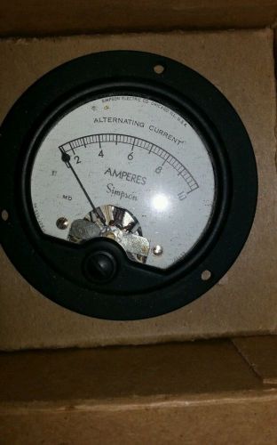 SIMPSON 155, ANALOG AMPERES METER, 0 TO 50, 120/240 V, NIB