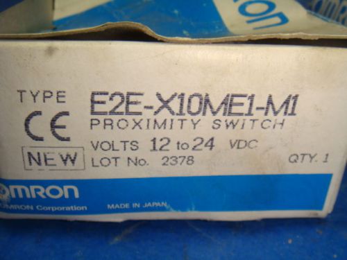 1 NEW OMRON PROXIMITY SENSOR, E2E-X10ME1-M1, 12-24 VDC, NEW IN BOX