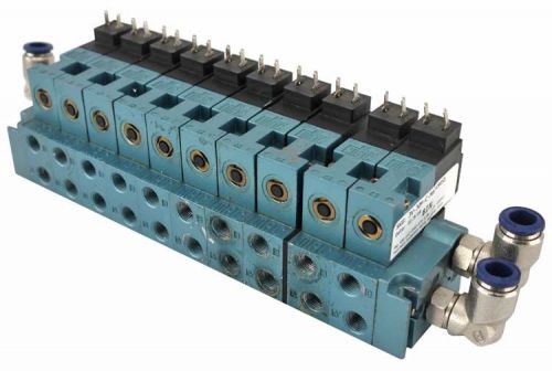 Mac 45a-lac-dfbj-1tj 1.8w 24vdc 120psi manifold solenoid valve assembly unit for sale
