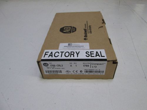 ALLEN BRADLEY CABLE 1769-CRL3 SERIES A DATE CODE: 08/10 *FACTORY SEALED*
