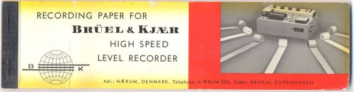 Bruel &amp; Kjaer Vintage Chart Paper Samples from 1957