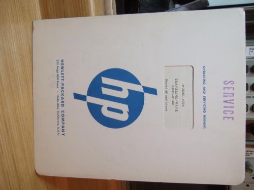 HP 490A Traveling-Wave Amplifier Manual