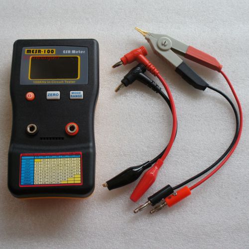 Mesr-100 v2 esr/low ohm in circuit test capacitor meter include smd clip probe for sale