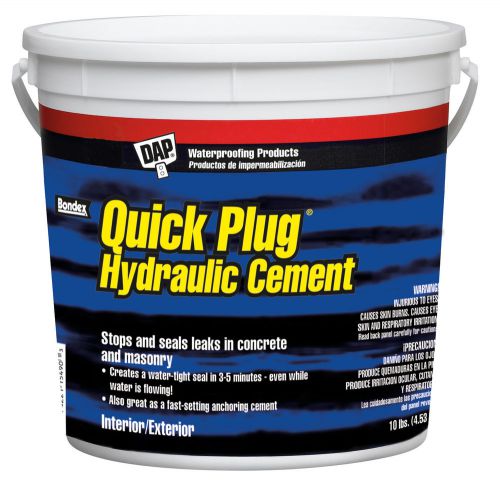Dap 14090 quick plug hydraulic cement - 10 lb. pail for sale