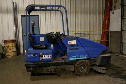 American lincoln mpv60 floor sweeper propane with littervac 756 hours 98 model for sale
