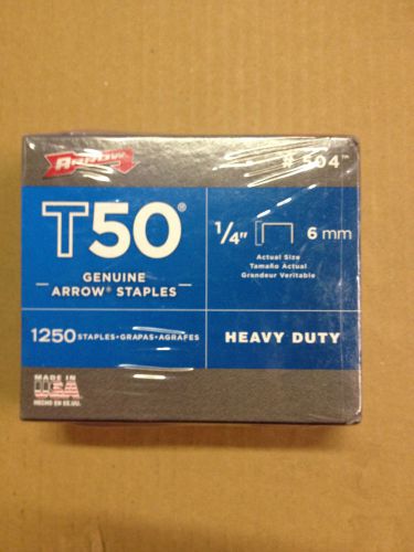 2 PACKS Arrow T50 Heavy Duty 2500  Staples 1/4&#034; 6mm T-50