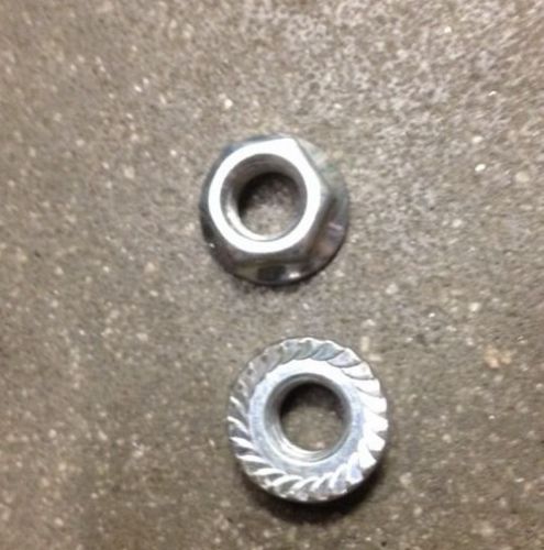 (100) 3/8-16 serrated hex flange nuts locknuts for sale