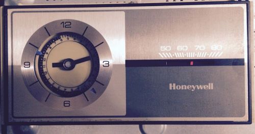 Vintage mid century retro honeywell chronotherm thermostat t8090a 1015 w/clock for sale