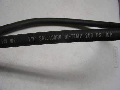 5 feet 1/2&#034; j100r6 hydraulic return hose hi-temp 200 psi working pressure 1204 for sale