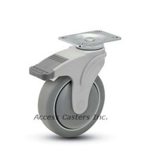 5mngqsb 5&#034; nylon swivel plate caster with total lock, tpr wheel, 325 lb capacity for sale