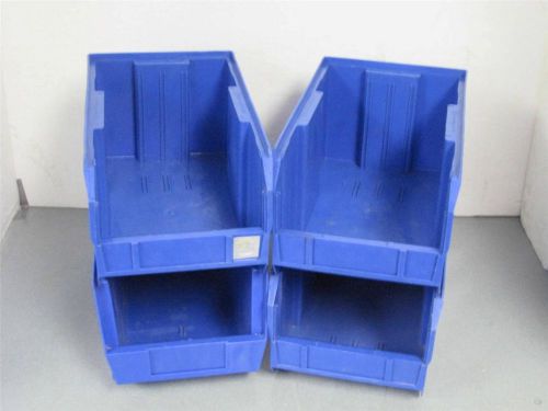 4 quantum  ultra 240   blue hang and stack storage bins 14 3/4&#034;l x 8 1/4&#034;w x 7&#034;h for sale