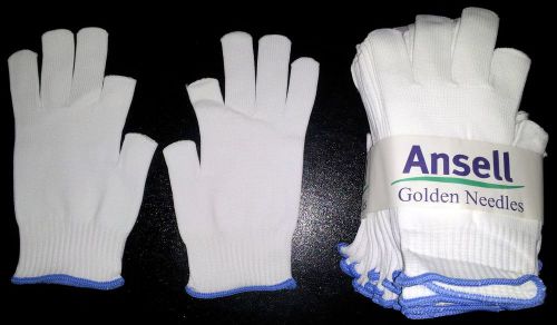 WHITE COTTON  INSPECTION and WORK GLOVES.  &#034;6 Pairs&#034;