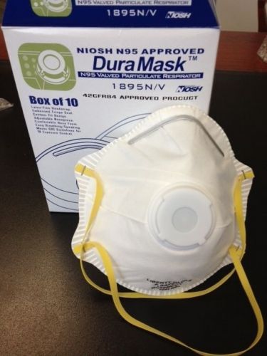 LIBERTY 1895NV DURAMASK VALVED PARTICULATE RESPIRATOR - NEW - 20 BOXES OF 10 EA.