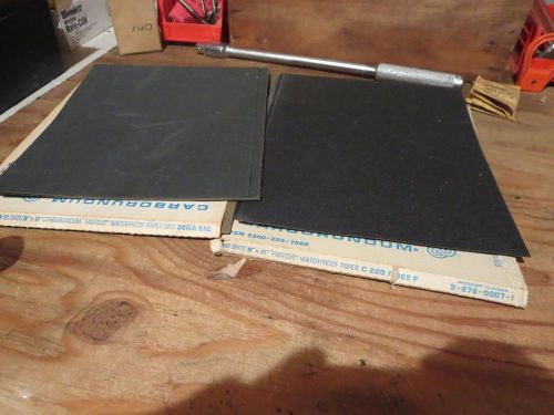 waterproof paper 220 &amp; 360 silicone carbide fastcut lot of 33 sheets 9x11