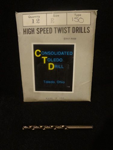 Letter &#034;E&#034; Cobalt Drill Bit-Consolidated Toledo Drill USA - NEW Sold by the each
