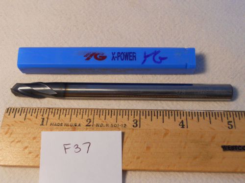 1 new carbide endmill 3/8&#034; diameter 3/8&#034; sh. 2 flute. ball.ex-long. coated f37 for sale