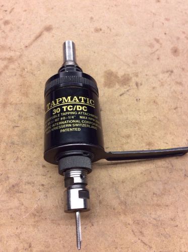 TAPMATIC 30 TC/DC REVERSING TAPPING ATTACHMENT 0 to 1/4&#034; SWISS MADE TAP HEAD