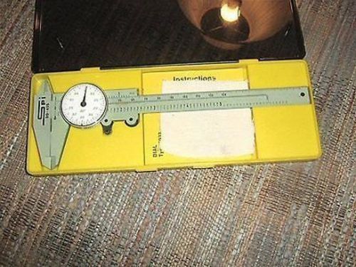 Vintage SPI CALIPER 6&#034; 30-415 With Hardshell Plastic Case Nice,Clean Works Great