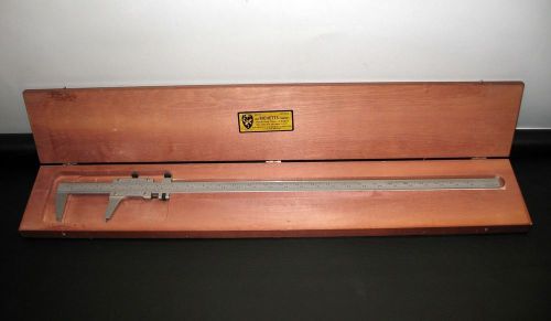 Starrett 123 vernier caliper in wooden box - good condition for sale
