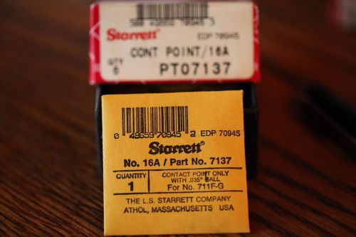 STARRETT NO.16A Part # 7137&#034; .035&#034;  BALL CONTACT POINT, FOR # 711F-G