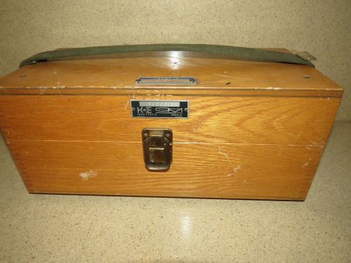 ++ K&amp;E KEUFFEL &amp; ESSER WOOD CASE ONLY- CAT# 71-4010 13 1/4&#034; X 6 1/2&#034; X 6&#034; -aa