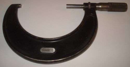 Vintage starrett 436.1pl-4 outside micrometer 3-4 in locknut for sale