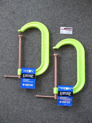 Wilton 10&#034; spark-duty hi-vis c-clamps ~ model: 410cs (pair!) for sale