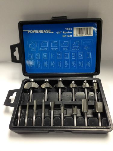 Powerbase 1/4 inch router bit set for sale