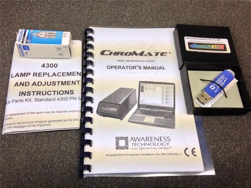 Awareness technology chromate 4300 microplate reader software &amp; manual for sale