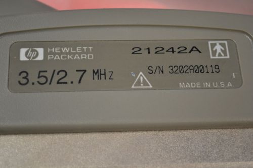Hp 21242a 3.5/2.7 mhz ultrasound probe (l2) for sale