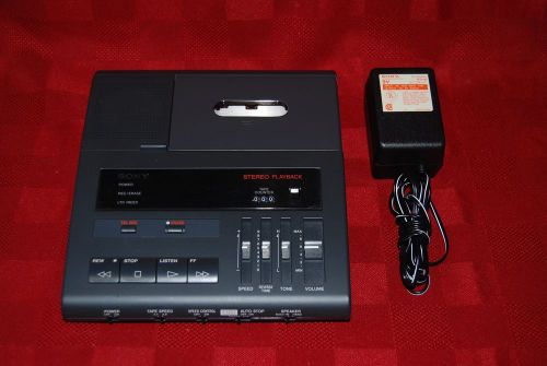 Sony bm-87dst dictator transcriber, full size cassette tape, with power supply for sale