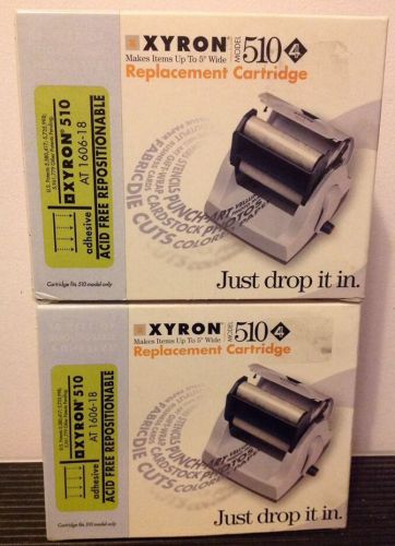 Set 2 XYRON Model 510 Replacement Cartridge Acid Free Repositionable AT 1606-18