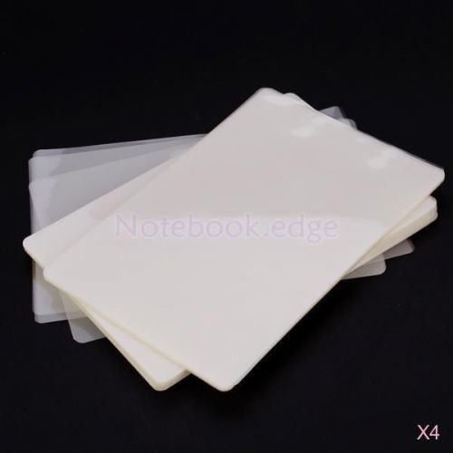 4x 100pcs Clear White Plastic Photo Card Laminating Pouch Film 6.2&#034; x 4.3&#034;