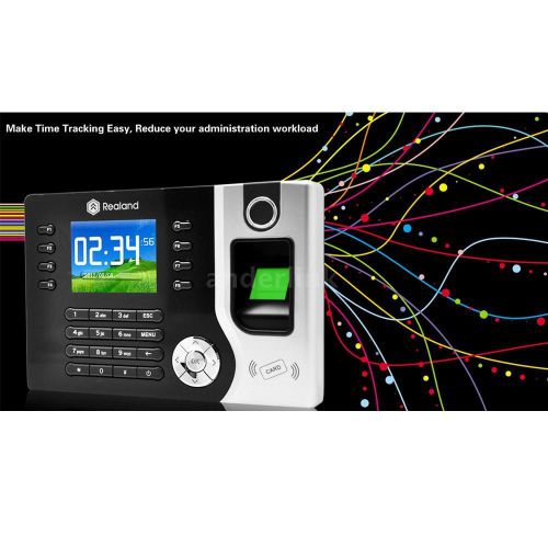 2.4&#034; tft office biometric fingerprint clock time recorder attendance machine usb for sale