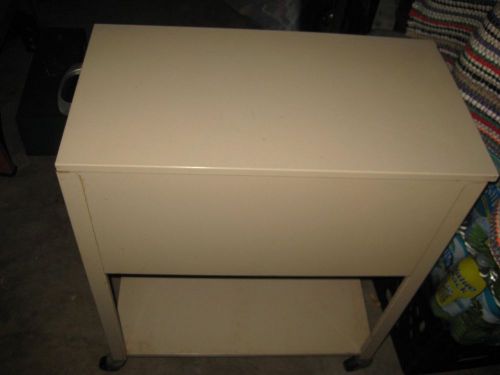 Vintage industrial metal rolling filing cabinet / oxford / estate for sale