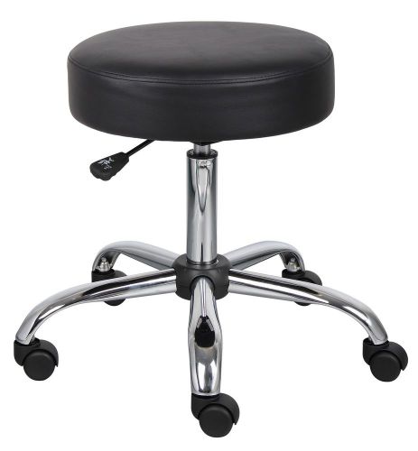 Boss Office Products Height Adjustable Doctor&#039;s Stool with Casters Black