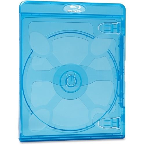 VER97970 Blue Ray DVD Cases, Bulk, Clear Wrap, 25/PK, Blue